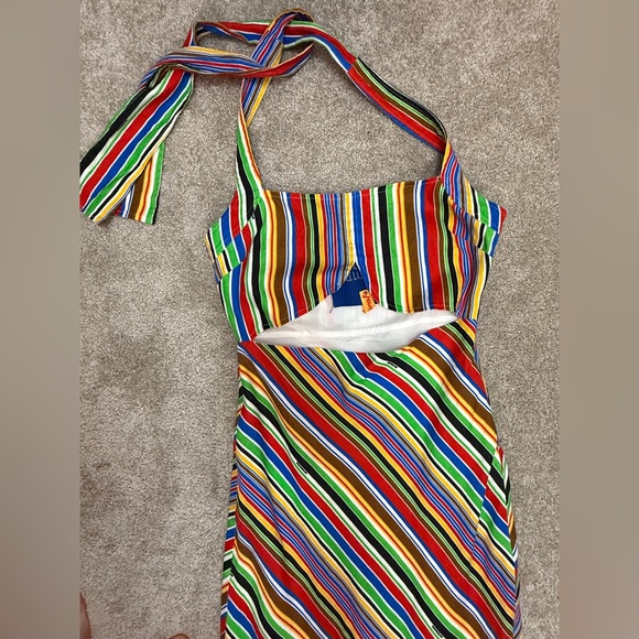 SIMON MILLER PIKO STRIPED LINEN MAXI DRESS - Picture 6 of 16